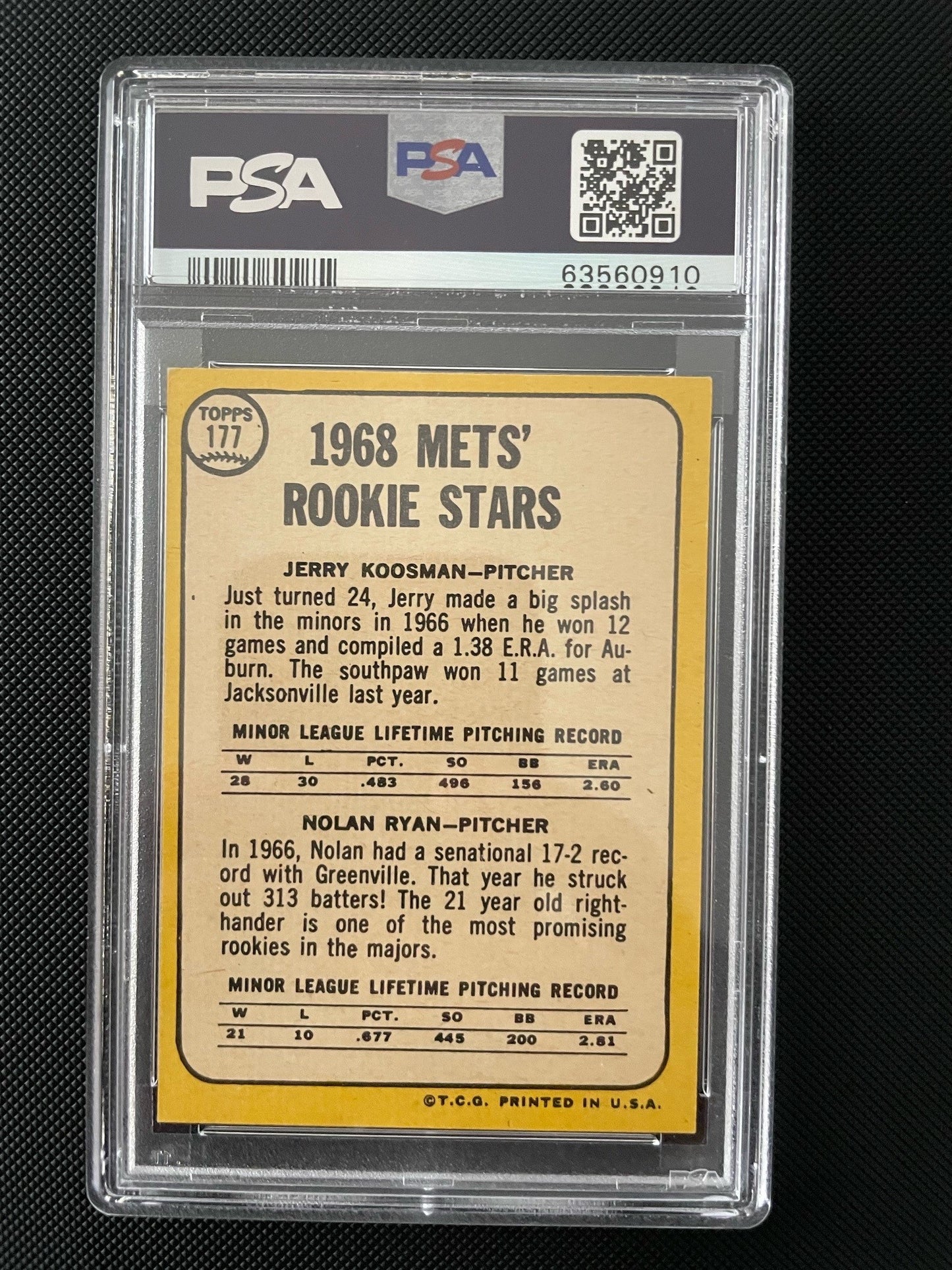 Nolan Ryan 1968 Topps Rookie #177 PSA 6